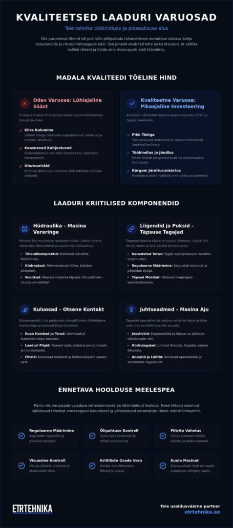 Laaduri varuosad: Kuidas tagada masina töökindlus ja vältida kalleid seisakuid? 1 Laaduri varuosad: Kuidas tagada masina töökindlus ja vältida kalleid seisakuid?